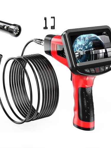 8.5 Mm Endoscope High Definition Camera Auto Repair Engine Industrial Pipe Hand-Held 4.3-Inch One-Screen Dual-Lens Electronic Air Conditioning Channel Hard Wire 25M With 32G Tf Card