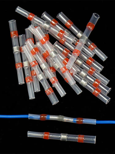 10Pcs Heat Shrink Soldering Sleeve Terminals Insulated Waterproof Butt Connectors Kit Electrical Wire Soldered Terminals