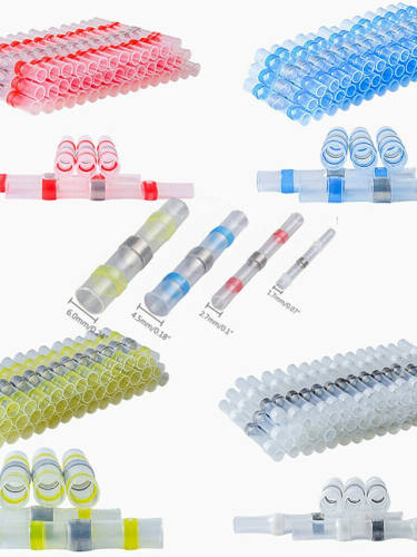 200Pcs Electrical Wire Connector Solder Extrusion Terminal Cable Clamp Heat Shrinkable Terminals For Wire Connectors