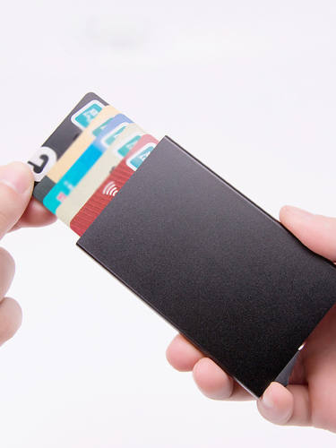 Credit Card Holder Women Rfid Wallet Metal Case Porte Carte Men Slim Anti Protect Travel Id Cardholder