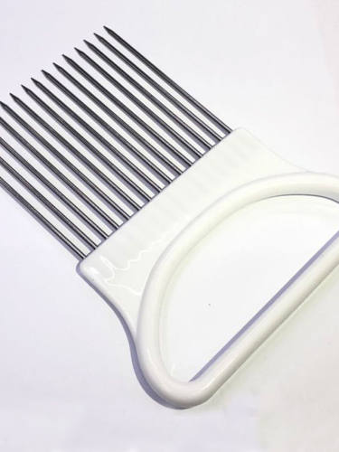 Onion Vegetables Slicer Cutting Tomato Slicer Cutting Aid Holder Guide Slicing Cutter Safe Fork Onion Cutter Kitchen Accessories