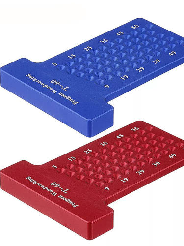 Aluminium Alloy T-60 Hole Positioning Metric Measuring Ruler 60Mm Woodworking T-Squares Marking Ruler For Carpenter