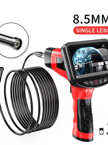 8.5Mm Endoscope High Definition Camera Auto Repair Engine Industrial Pipe Hand-Held 4.3-Inch One-Screen Sewer Electronic Air Conditioning Hard Wire 1M With 32G Tf Card