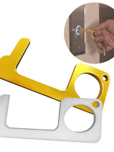 Hands Door Opener Multi-Function Anti-Epidemic Metal Key Chain Press Elevator Door Opener Multi-Function Key Chain Anti-Epidemic Press Elevator Door Opener /Contactless Door Opener