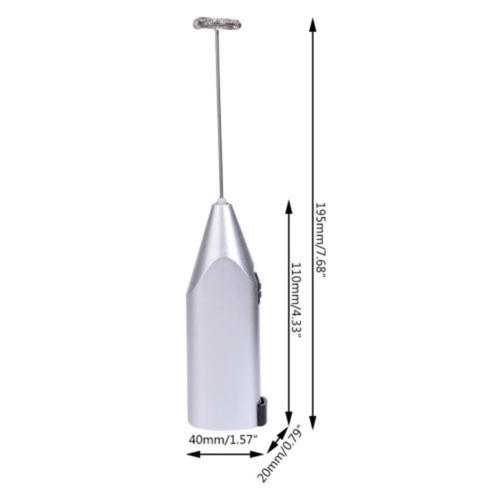 Batedor eletrônico de aço inoxidável, agitador de ovos para café, leite, bebidas elétricas, frother para fazer espuma, com bateria
