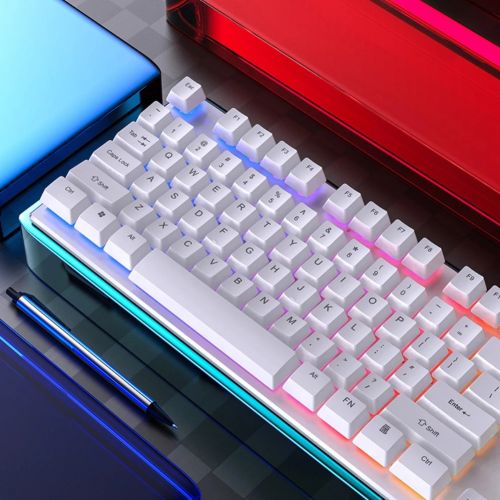 Gaming Keyboard104Keys RGB Backlit USB Mechanical Keyboard Wired Gamer Ergonomic E-sport Full Non-impact Game Computer Keyboard