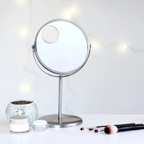 5X Magnification Makeup Mirror Cosmetic Vanity Mirrors for Eyewear MakeupTable Desktop Vanity Magnifying Mirrors