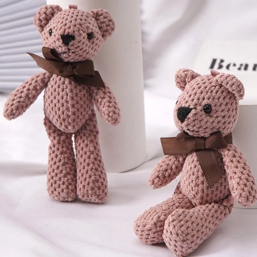 15CM Bear Stuffed Plush Toys Baby Cute Dress Key pendant Pendant Dolls Gifts Birthday Wedding Party Decor