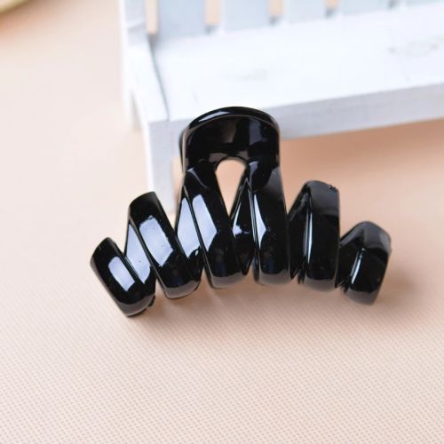 large 1Pcs Women Hair Clip Plastic Acrylic Hairpins Solid Black Hair Crab Claws Girls Make Washing Tool Accessories Headwear
