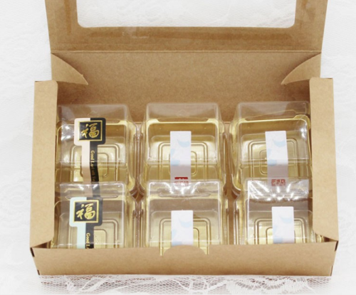 10PCS 21x15x6cm Brown Kraft Paper Box With Window Gift Box cajas de carton Packaging Cookie Macaron Box Wedding Gift Box