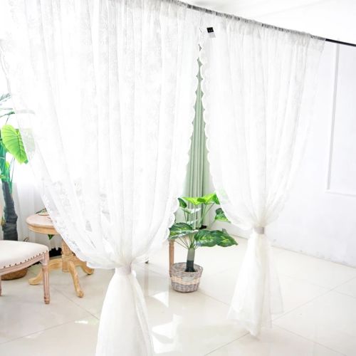 White Tulle Curtains Jacquard Lace Window Curtains In The Living Room Fly Screen Elegant Room Curtains Sheer Home Decor