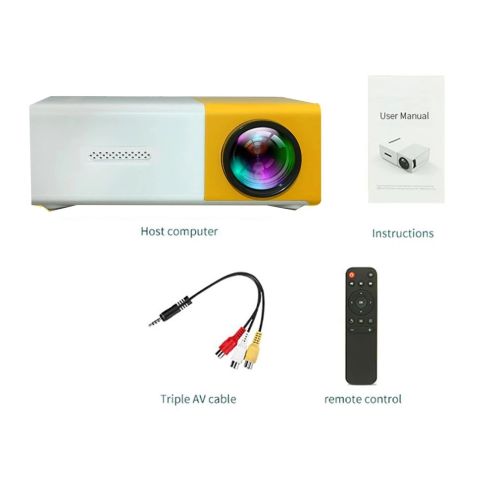 Projector Supports 1080P HDMI-compatible USB Audio Portable Home Media Video Player Home LED Projector