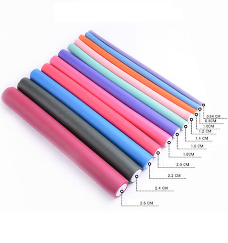 6 pcs/Lot Heatless Curling Rod Soft Sponge Hair Curler Roller Foam Bendy Twist Curls Tool DIY HairStyling Hairdressing Tools