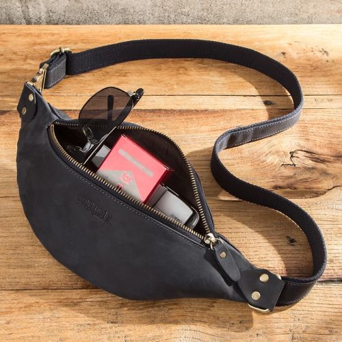 Leather Waist Packs Travel Fanny Pack For Men Leather Waist Bag Male Belt Bag Multifunction Chest Bag