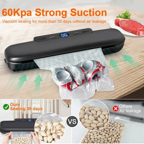 Food Vacuum Sealer Vacuum Packaging Machine For Food With 50pcs Packed Bags Z-21 Automatic Household Food Vacuum Sealing 220V