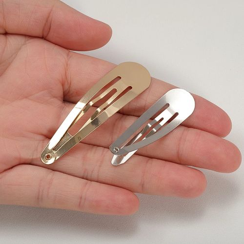 20Pcs Metal Hair Clips Snap Alligator Hairpins Base for DIY Jewelry Making Korean Pearl Bow Hairgrip Setting Hair Accessories