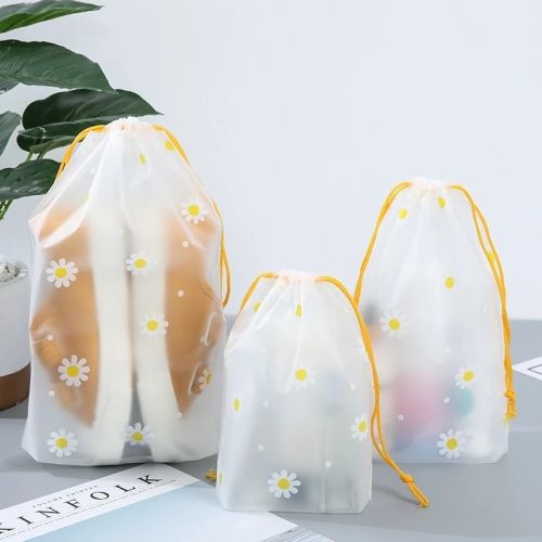 Transparent Cosmetic Bag Travel Waterproof Makeup Case Bath Drawstring Organizer Toiletry Wash Beauty Kit Storage Pouch