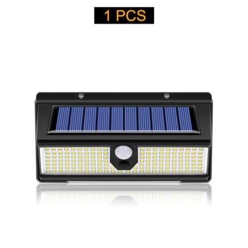solar led light outdoor garden decoration 190led Lights With 4 working mode IP65 waterproof Solar Motion Sensor Wall Lamps