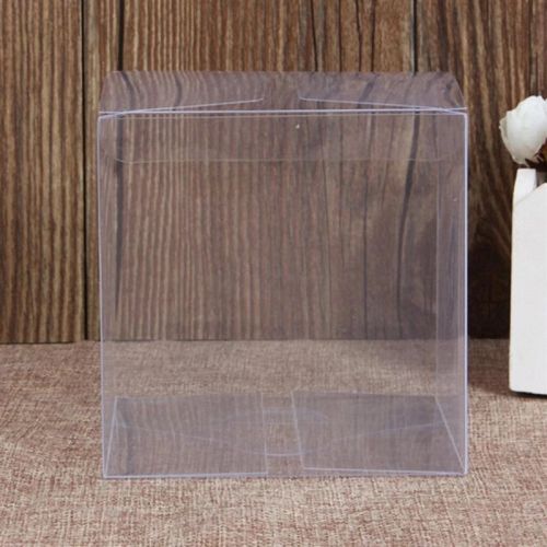 10/25pcs 4x4x4cm Clear Plastic Pvc Packing Box Transparent Candy Apple Box For Gift Wedding Party PVC Plastic Packing Box