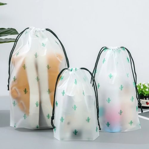 Transparent Cosmetic Bag Travel Waterproof Makeup Case Bath Drawstring Organizer Toiletry Wash Beauty Kit Storage Pouch