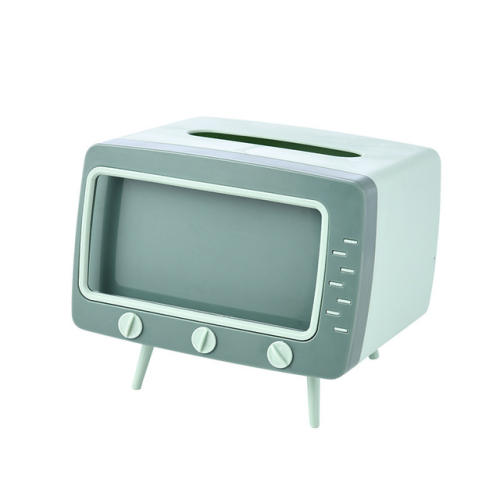 Desktop TV tissue box