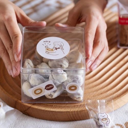 12pcs Clear Acrylic Square Cube Candy Box Treat Gift Boxes Containers for Wedding Party Baby Shower Favors