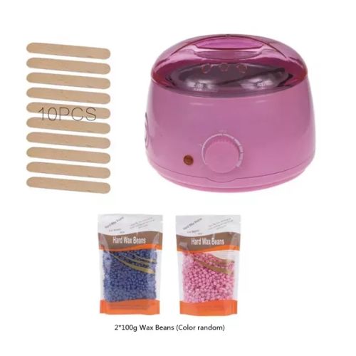 Hair Removal Wax-melt Machine Heater Wax Beans 10 Wood Stickers Hair Removal Machine Waxing Kit Calentador de cera