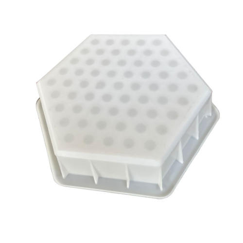 Hexagonal plastic mold with dots 15*8cm