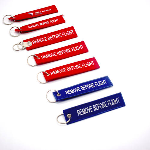 Double-sided embroidery key tags boarding pass label baggage claim tag