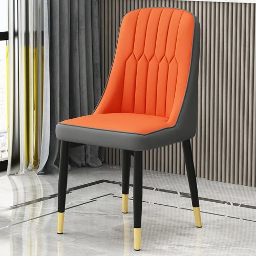 Comfortable Dining Chairs Durable Moisture Proof Living Room Leather Chair Nordic Ergonomic Sillas Simplicity Furniture ZLXP