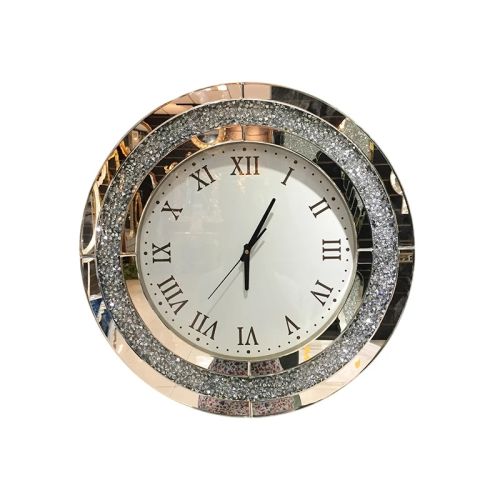 Wall-mounted decorative electronic clock fashionable minimalist glass wall clock light luxury clock living room