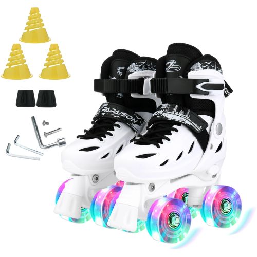 Child Kid Roller Skate Shoes Skating 4-Wheel Sport Protecitve Beginner Roller Shoes Childer Boy Girl Unisex Sport Flash Shoes