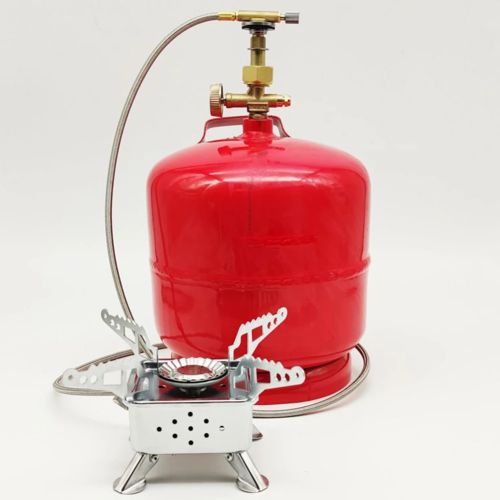 1x Outdoor Lpg Gas Tank Steel Cylinder Adapter Camping Cooker Stove Head Converter Furnace Head Conversion Head Connector