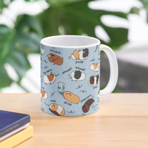 Guinea Pig Daily To Do List Blue Backg Mug Image Coffee Drinkware Tea Cup Design Handle Round Picture Printed Photo Simple