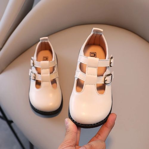 2021 New Kids Daily PU Leather Solid Shoes with Plat, Classical Students footwear, Boys and Girls Casual shoes , white , Black