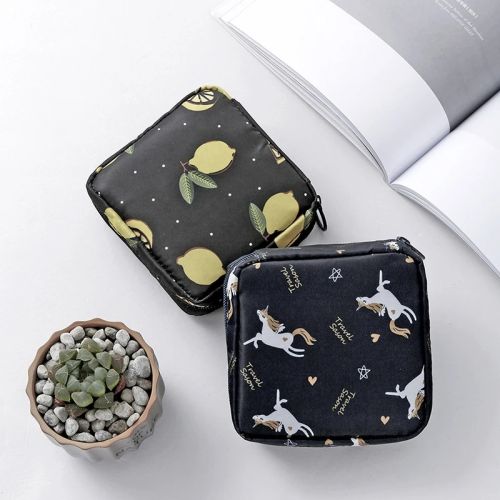 Sanitary Napkin Storage Bag Makeup Storage Organizers Portable Cosmetics Data Cables Lipstick Earphone Storage Organization
