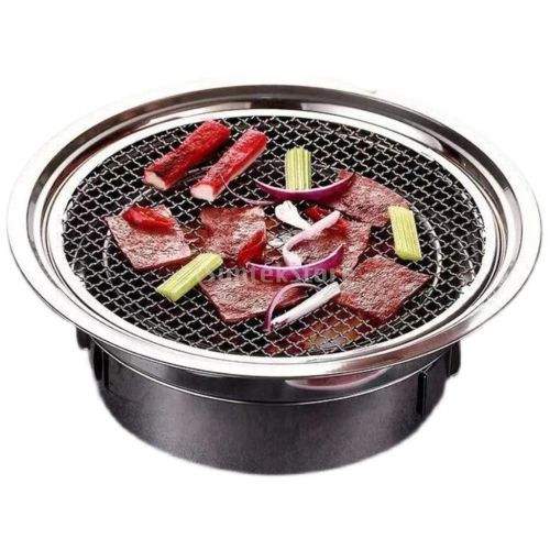 Korean Charcoal Barbecue Grill Household Korean BBQ Grill Non-stick for Home Kitchen Outdoor Garden Barbecue Stove