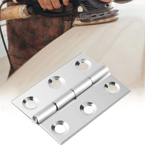 20 Pcs Hardware Stainless Steel Hinges Door Connector Drawer 6 Mounting Holes Durable Furniture Bookcase Window Cabinet Home
