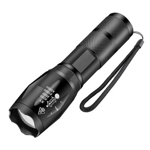 Super bright LED Flashlight Zoomable Torch 5 lighting modes Aluminum Alloy Camping Light Waterproof material