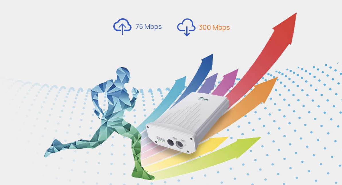 XKC7243 4G outdoor CPE Router doubles the peak LTE speed to 300 Mbps.