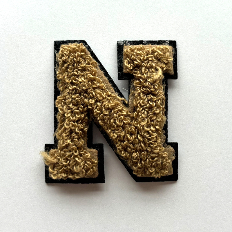 e Customized Colors 5.5cm Chenille Patches Heat Press Iron-on Letter Patches