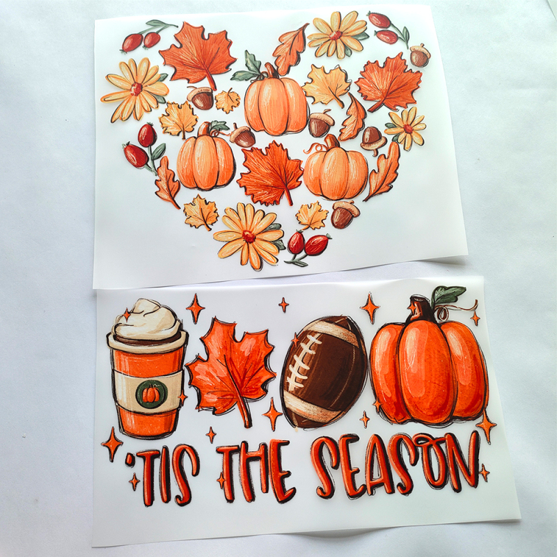 custom Halloween pumpkin ghost boo fall dtf heat transfers for clothes