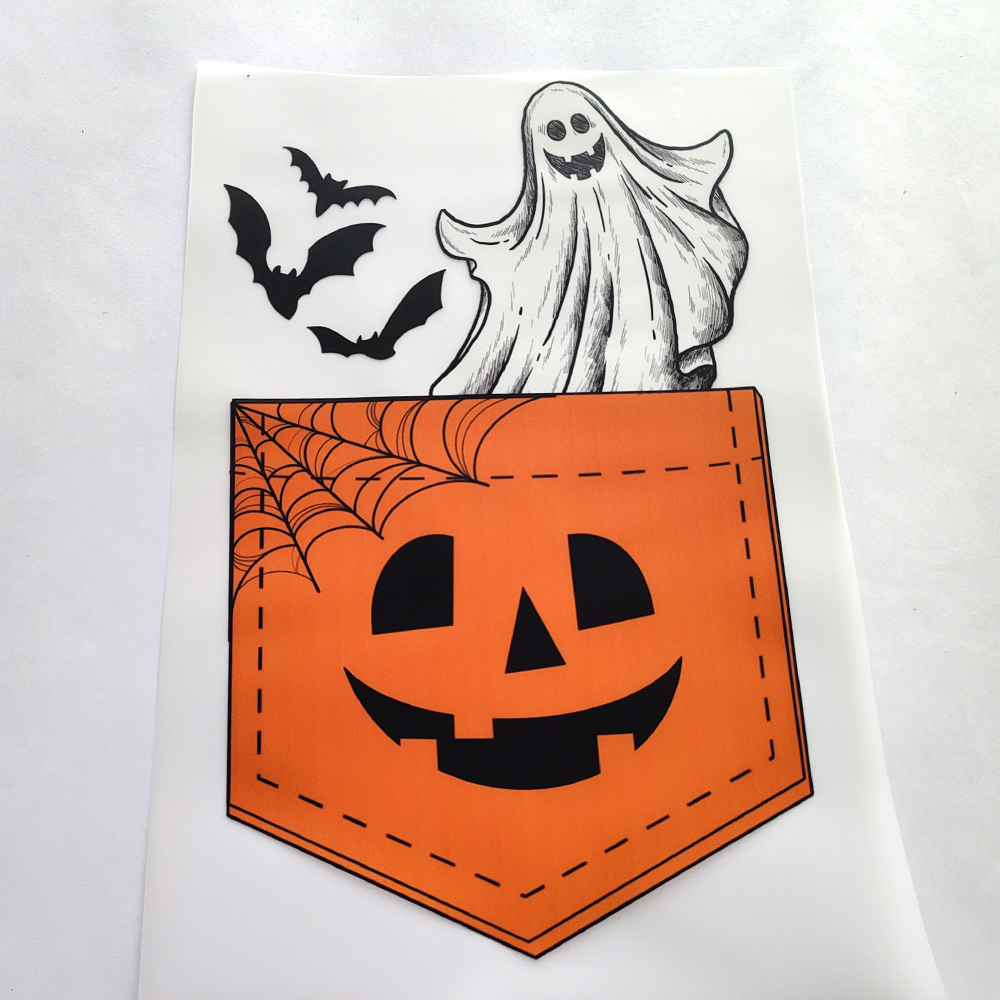 custom Halloween pumpkin ghost boo fall dtf heat transfers for clothes