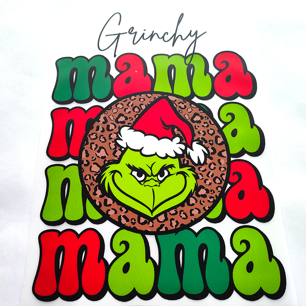 Christmas screen print transfers dtf heat transfers