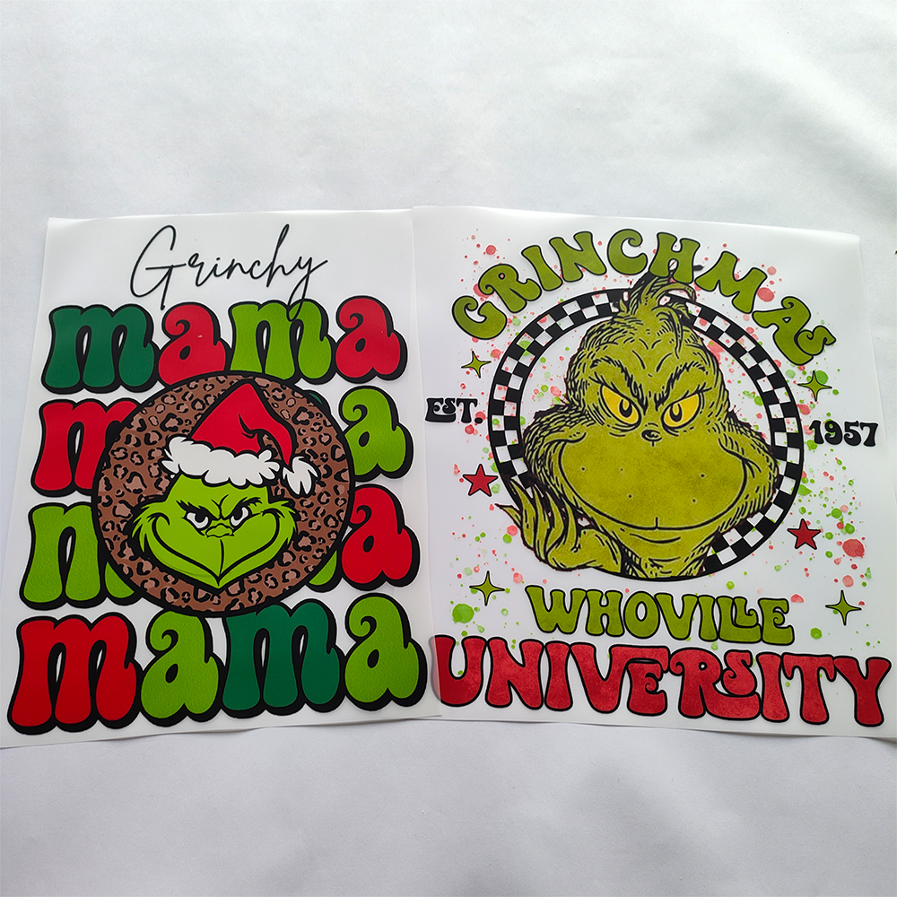 Christmas screen print transfers dtf heat transfers