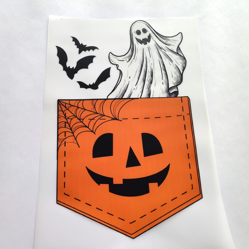 hey boo heart fall Halloween pumpkin ghost boo dtf heat transfers