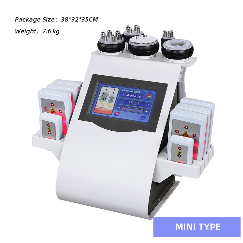 6 In 1 40K Ultrasonic Cavitation Vacuum Radio Frequency Laser 8 Pads Lipo Laser Slimming Machine