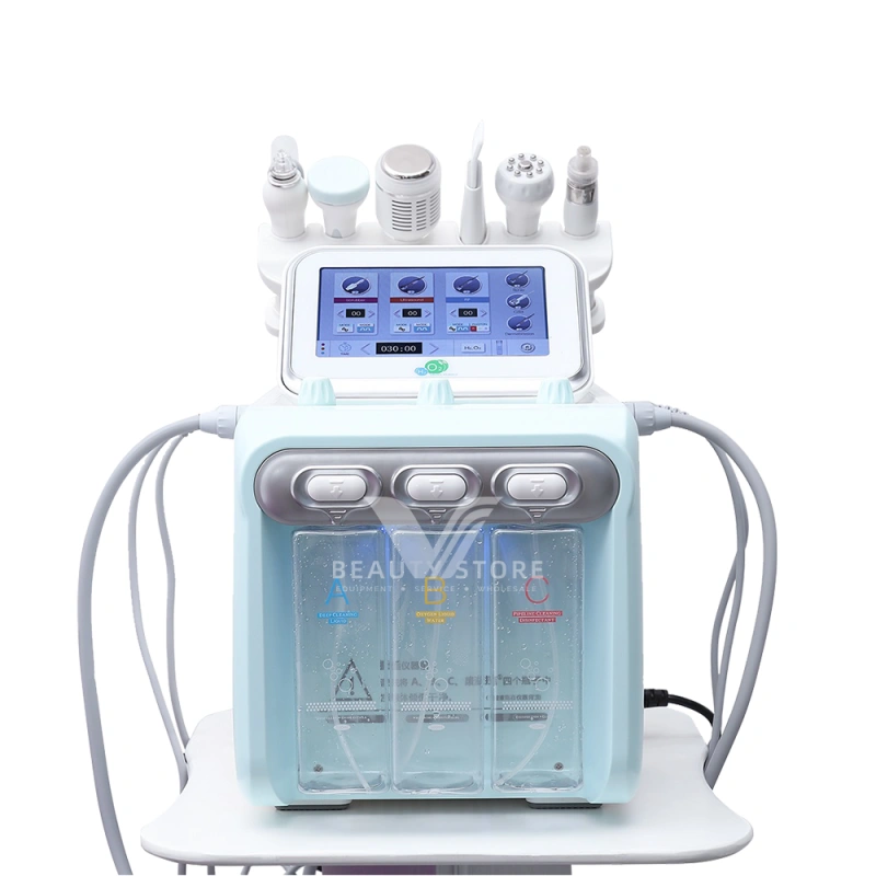 6 In 1 H2O2 Water Oxygen Jet Peel Skin Cleansing Microdermabrasion Facial Machine