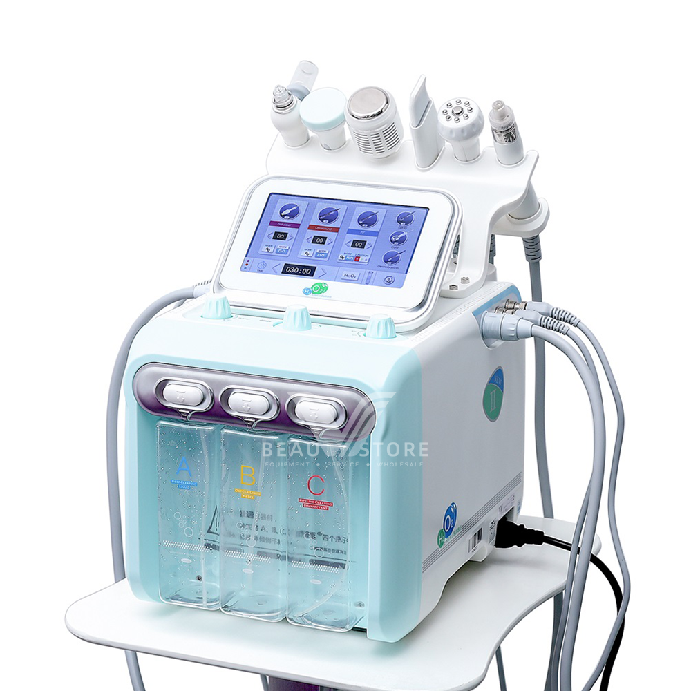 6 In 1 H2O2 Water Oxygen Jet Peel Skin Cleansing Microdermabrasion Facial Machine