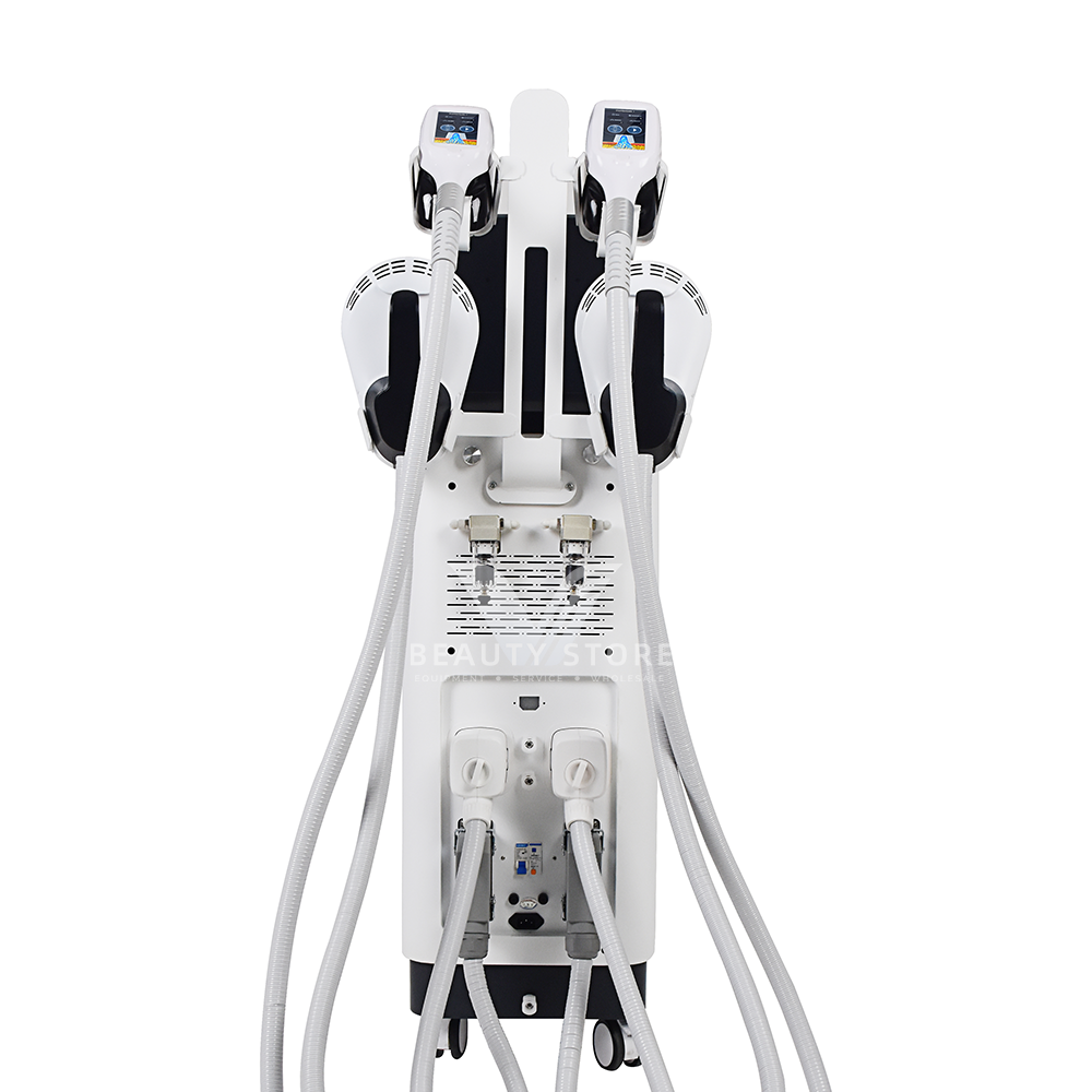 2 In 1 4 Handle 5 Tesla Cryo Body Sculpting Machine Cryolipolysis Fat Freezing EMS Slimming Machine